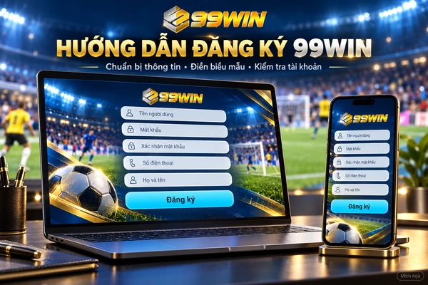 Minh họa hướng dẫn đăng ký 99WIN trên điện thoại và máy tính Minh họa hướng dẫn đăng ký 99WIN trên điện thoại và máy tính