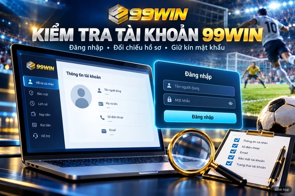 Minh họa đăng nhập và kiểm tra hồ sơ tài khoản 99WIN Minh họa đăng nhập và kiểm tra hồ sơ tài khoản 99WIN