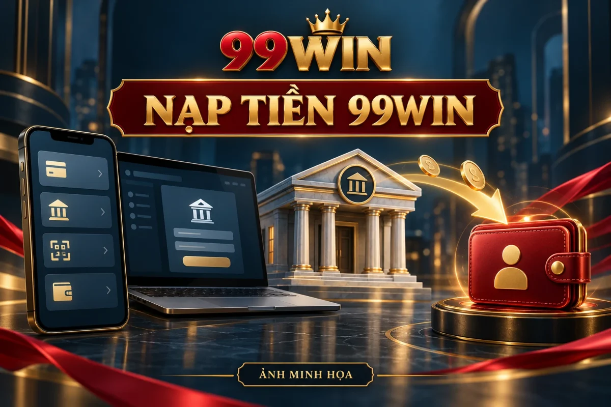 Minh họa nạp tiền trên điện thoại và máy tính